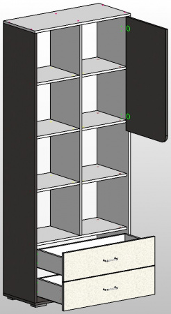 Шкаф открытый Дастин  детальное изображение от магазина mebelvozov.ru в Нижнем Новгороде