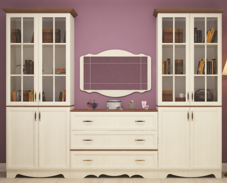 Шкаф комбинированный Латте 24-02 от компании Мебельвозов в Нижнем Новгороде