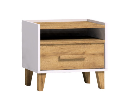 Тумба прикроватная Айрис 41 (белый/дуб золотистый) от магазина Мебельвозов в Нижнем Новгороде
