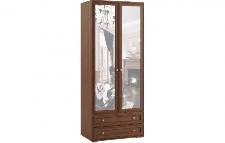 Шкаф двухстворчатый с зеркалом РШ-24 Ричард (орех донской) от компании Мебельвозов в Нижнем Новгороде