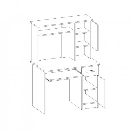 Стол компьютерный Интел-15 (бодега cветлый/бодега темный) от магазина Мебельвозов в Нижнем Новгороде