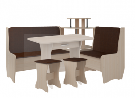 Кухонный уголок Трапези Тессера со столом и табуретом 2шт (Анкор светлый) от магазина Мебельвозов в Нижнем Новгороде