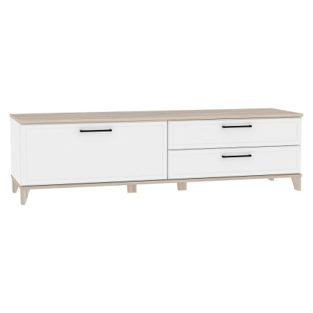 Aurelio 3 (гостиная) Тумба ТВ (модуль 168), Белый-Блеквуд Сатиновый от интернет магазина Mebelvozov в Нижнем Новгороде