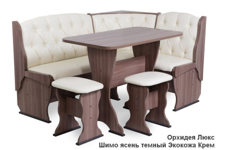 Кухонный уголок Орхидея Люкс ШИМО ЯСЕНЬ ТЕМНЫЙ от магазина Мебельвозов в Нижнем Новгороде