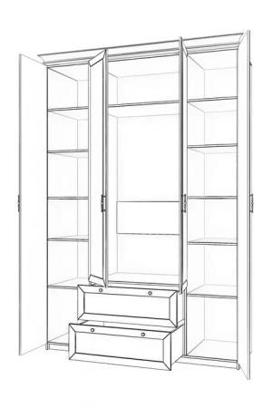 Шкаф четырехдверный Бэль от компании Мебельвозов в Нижнем Новгороде
