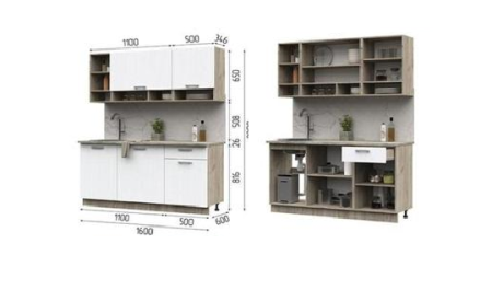 РИЦА кухонный гарнитур 1.6 от магазина Мебельвозов в Нижнем Новгороде