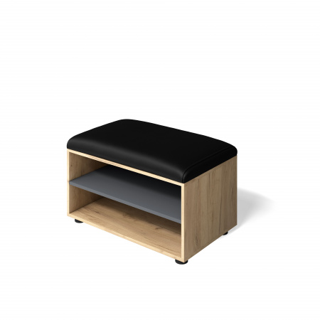 Модульная прихожая "Мини-Лайт" (графит /дуб золотой крафт) вариант 5  от магазина Мебельвозов в Нижнем Новгороде