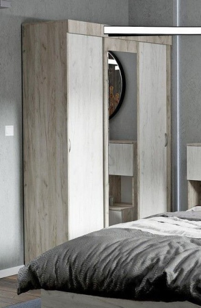 БАССА ШКК 551 шкаф купе (ДУБ КРАФТ БЕЛЫЙ/ДУБ КРАФТ СЕРЫЙ) от компании Мебельвозов в Нижнем Новгороде