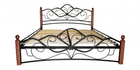 Кровать ВЕНЕРА-1 1600 (чёрный/махагон) от магазина Мебельвозов в Нижнем Новгороде