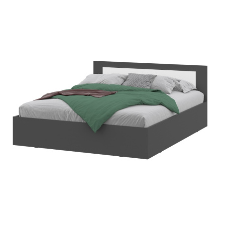 Кровать с основанием Лайт Дольче 160х200 (Графит/Белый) от магазина Мебельвозов в Нижнем Новгороде