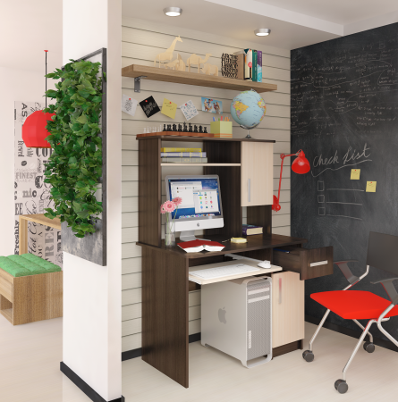 Стол компьютерный Интел-15 (бодега cветлый/бодега темный) от магазина Мебельвозов в Нижнем Новгороде