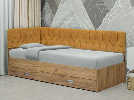 Кровать с продольной мягкой спинкой "Софа №16" (900) от магазина Мебельвозов в Нижнем Новгороде