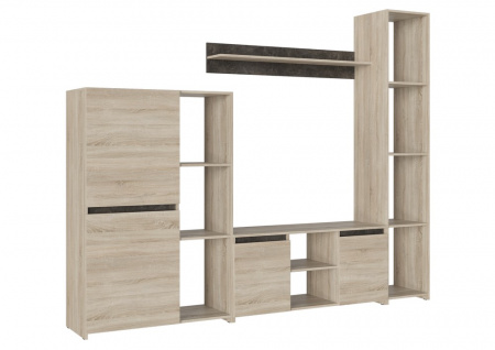 МИЛАНО-5 НМ Стенка (Дуб сонома/ателье темное) от интернет магазина Mebelvozov в Нижнем Новгороде