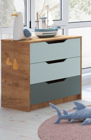 RICH Комод КМ-001 (Мята/голубой) детальное изображение от магазина mebelvozov.ru в Нижнем Новгороде