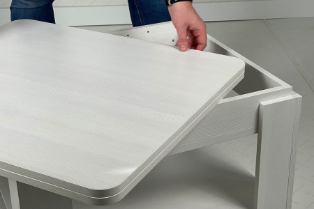 Стол журнальный Адам 1 (белый рамух) от Mebelvozov в Нижнем Новгороде