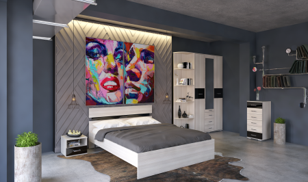 Модульная спальня Сити Компановка 1 от магазина Мебельвозов в Нижнем Новгороде
