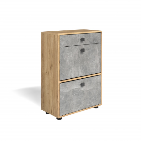 Модульная прихожая "Мини-Лайт" (ателье светлое/дуб золотой крафт) вариант 2 от магазина Мебельвозов в Нижнем Новгороде