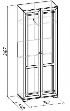 Шкаф распашной Sherlock11 (Орех Шоколадный) от компании Мебельвозов в Нижнем Новгороде
