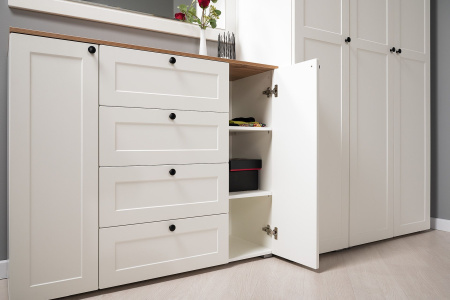 Остин Комод 16.221 (белый/дуб вотан) от магазина Мебельвозов в Нижнем Новгороде