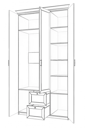 Шкаф трехдверный Бэль от компании Мебельвозов в Нижнем Новгороде