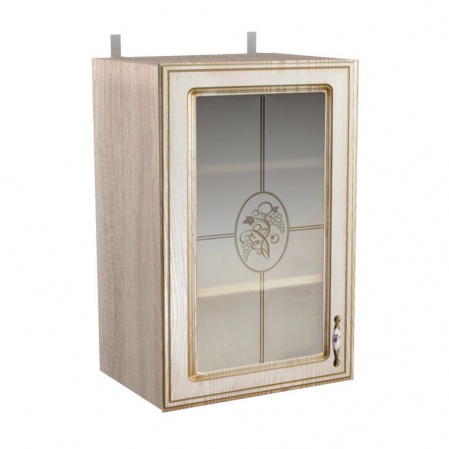 Шкаф-витрина навесной 500 Анжелика (высота 720) фото от Мебельвозов в Нижнем Новгороде