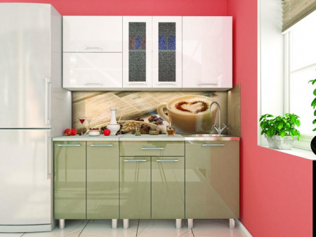 Кухонный гарнитур Танго 1700 (БЕЛЫЙ/ОЛИВА) от магазина Мебельвозов в Нижнем Новгороде