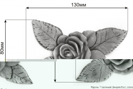 Декоративный элемент "Роза" Марсель 7 фото от Мебельвозов в Нижнем Новгороде