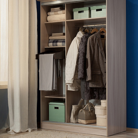 Шкаф-купе 3 Simple без карниза (Ясень шимо светлый) от компании Мебельвозов в Нижнем Новгороде