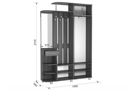 Прихожая Барселона-2 (белый рамух) от магазина Мебельвозов в Нижнем Новгороде