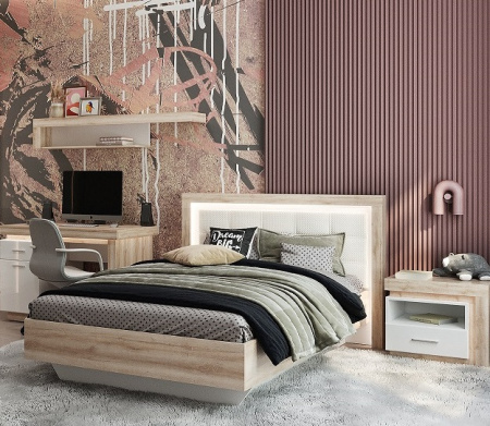 Кровать с подъемным механизмом Люмен 26 120х200 от магазина Мебельвозов в Нижнем Новгороде