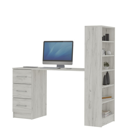 ГРАНД Стол письменный (ДУБ КРАФТ БЕЛЫЙ) детальное изображение от магазина mebelvozov.ru в Нижнем Новгороде