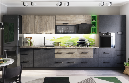 Модульная кухня Крафт 3.9м (Дуб Вотан/Дуб Эндгрейн) от магазина Мебельвозов в Нижнем Новгороде