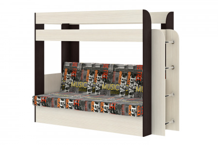 Кровать-Диван 2-х этажная Карамель 75 (анкор светлый/бодега темный) детальное изображение от магазина mebelvozov.ru в Нижнем Новгороде