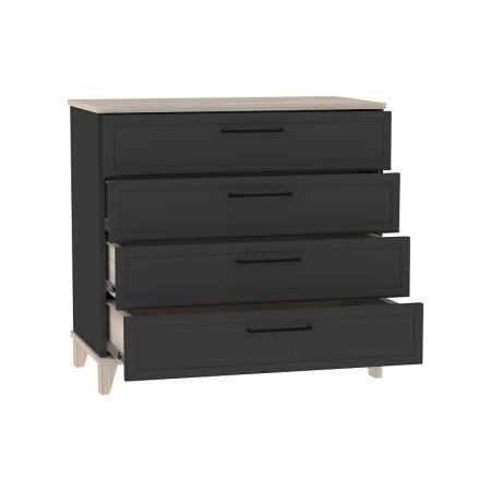 Aurelio 6 (гостиная) Комод (модуль 175), Антрацит-Блеквуд Сатиновый от магазина Мебельвозов в Нижнем Новгороде