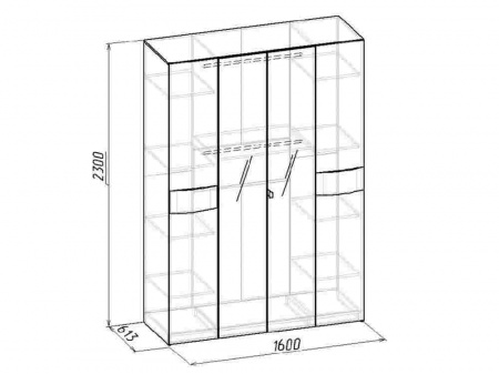  Шкаф с зеркалом  Амели 555 (Венге) от компании Мебельвозов в Нижнем Новгороде
