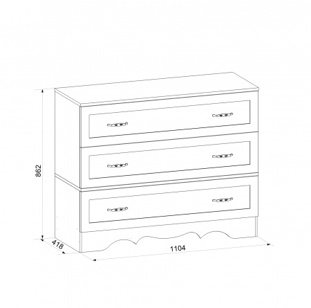 Комод в спальню Латте 40-02 от магазина Мебельвозов в Нижнем Новгороде