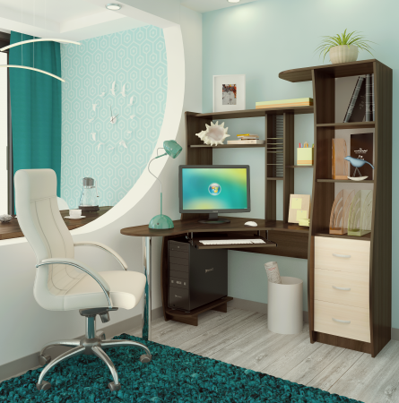 Стол компьютерный Интел-9(Бодега темный/Бодега светлый) от магазина Мебельвозов в Нижнем Новгороде