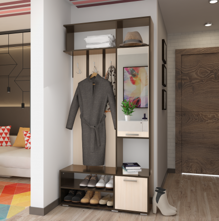 Прихожая Ивушка 23(Бодега темная/бодега светлая) от магазина Мебельвозов в Нижнем Новгороде