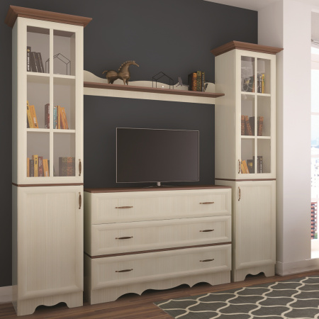 Шкаф комбинированный в гостинную Латте 24-01 от компании Мебельвозов в Нижнем Новгороде