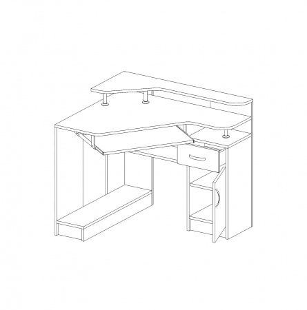 Стол компьютерный Интел-5(Бодега темный/ Бодега светлый) от магазина Мебельвозов в Нижнем Новгороде