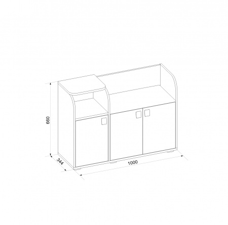 Тумба для обуви с мягким седением Ивушка 5(Бодега темная/бодега светлая) от магазина Мебельвозов в Нижнем Новгороде