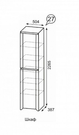 Твист Шкаф 27 от компании Мебельвозов в Нижнем Новгороде