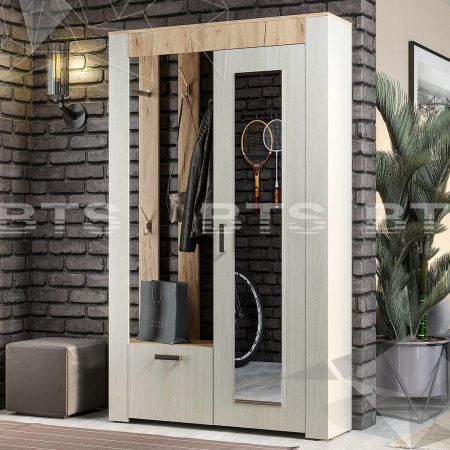 Прихожая "Франк" Крафт/Ясень белый от магазина Мебельвозов в Нижнем Новгороде