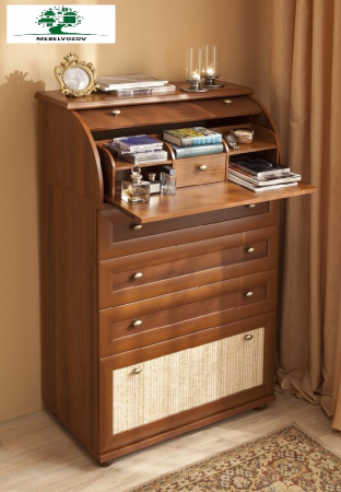 Комод-секретер 2 Милана (Орех) от магазина Мебельвозов в Нижнем Новгороде