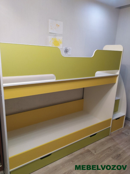 Кровать детская двухъярусная "Юниор-9" детальное изображение от магазина mebelvozov.ru в Нижнем Новгороде