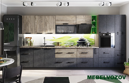 Модульная кухня Крафт 3.9м (Дуб Вотан/Дуб Эндгрейн) от магазина Мебельвозов в Нижнем Новгороде