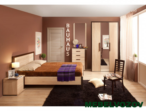 Модульная спальня (Баухаус) BAUHAUS. Компоновка 1 от магазина Мебельвозов в Нижнем Новгороде