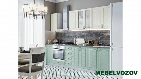 Кухонный гарнитур Версаль 2800 (Айвори/Васаби) от магазина Мебельвозов в Нижнем Новгороде