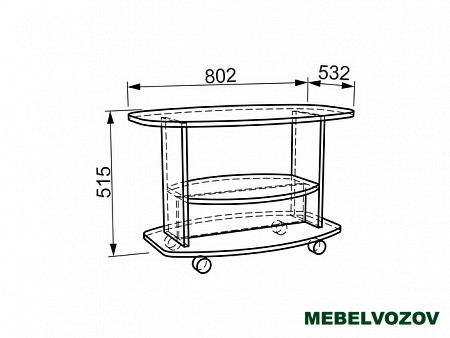 Стол журнальный Лидер (Дуб Сонома) от Mebelvozov в Нижнем Новгороде
