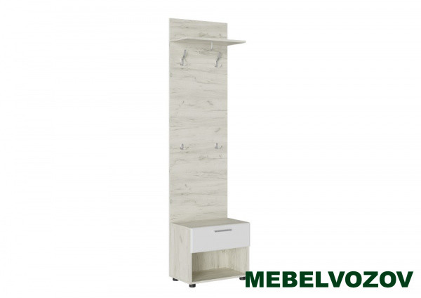 САФАРИ ТМ-003 Тумба с вешалкой (Дуб крафт белый) от магазина Мебельвозов в Нижнем Новгороде